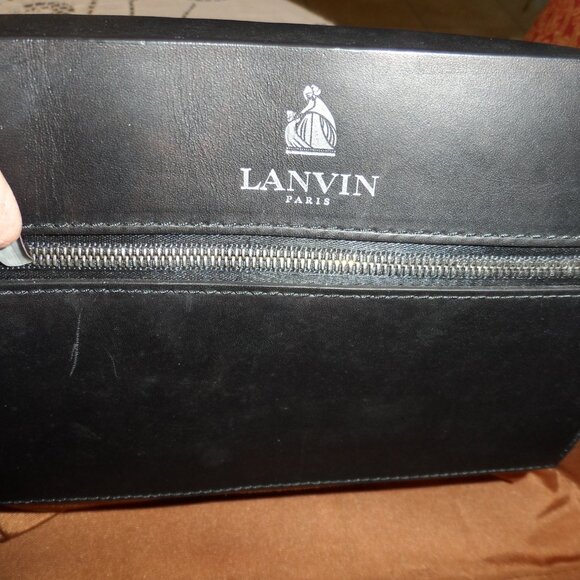 Lanvin Black Quilted/Smooth Leather Shoulder Bag w/ Gunmetal Chain Detail - Picture 14 of 16